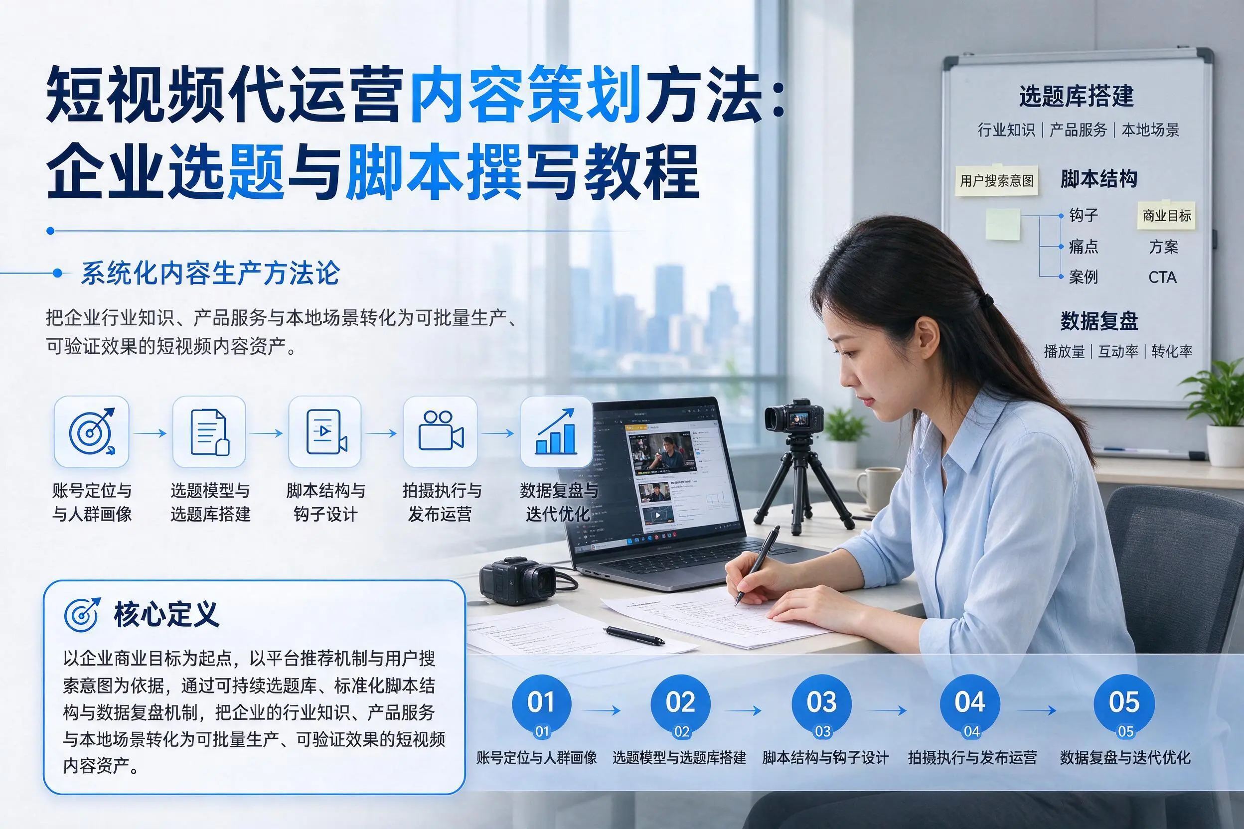 短视频代运营内容策划方法：开封企业选题与脚本撰写教程