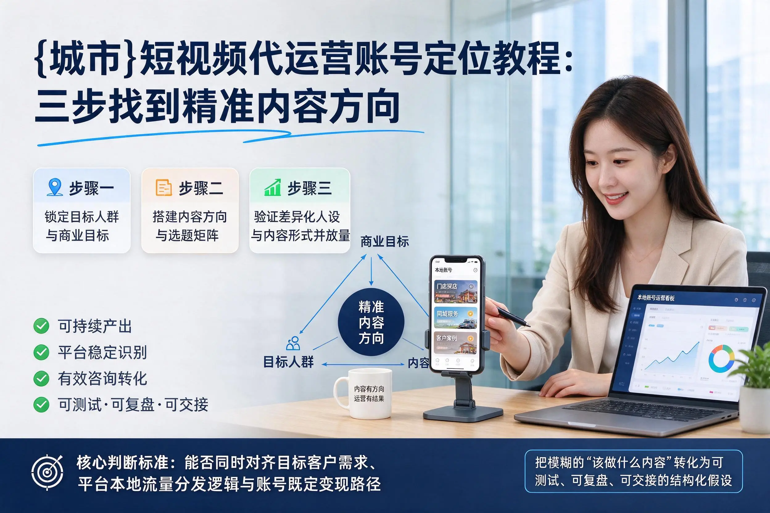 开封短视频代运营账号定位教程:三步找到精准内容方向
