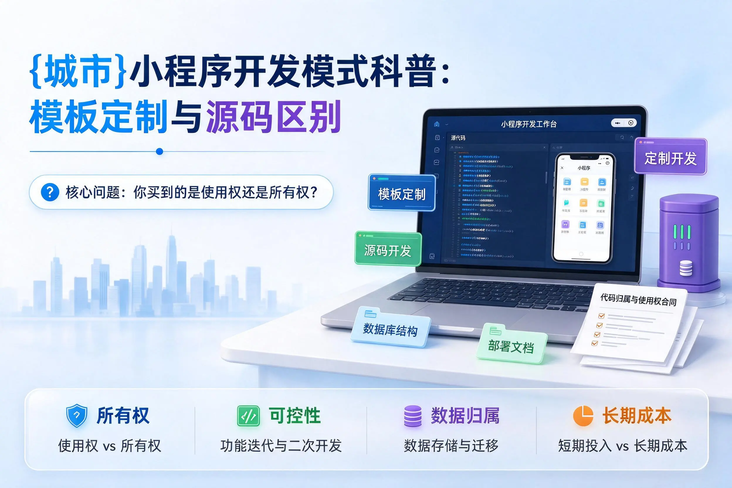 开封小程序开发模式科普:模板定制与源码区别