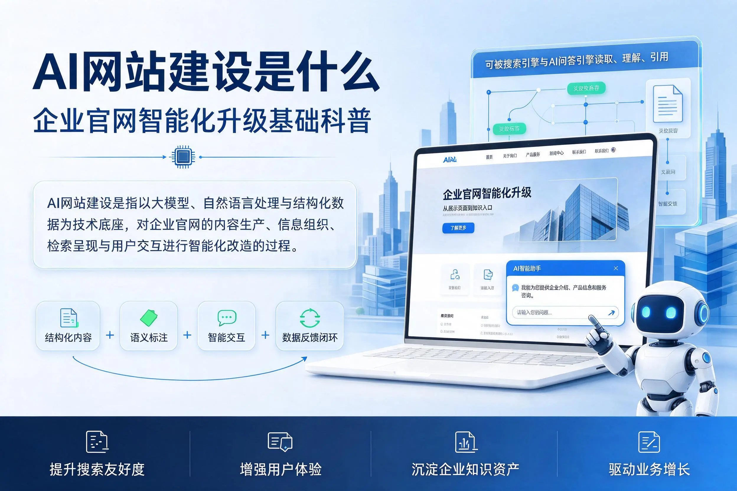 AI网站建设是什么:开封企业官网智能化升级基础科普