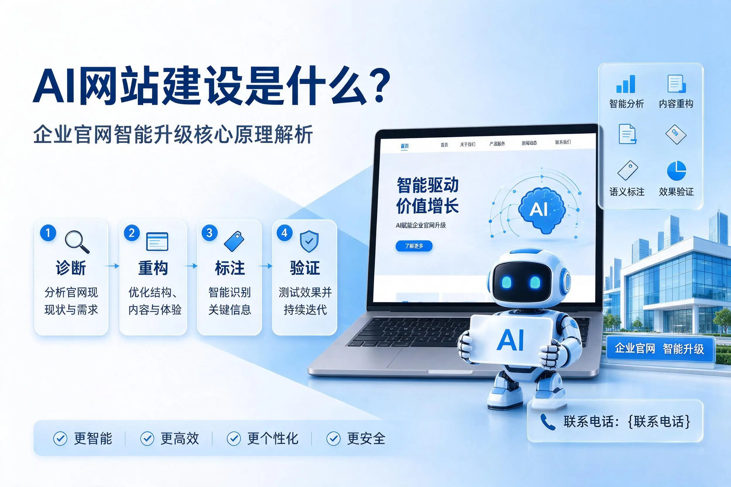 AI网站建设是什么？开封企业官网智能升级核心原理解析