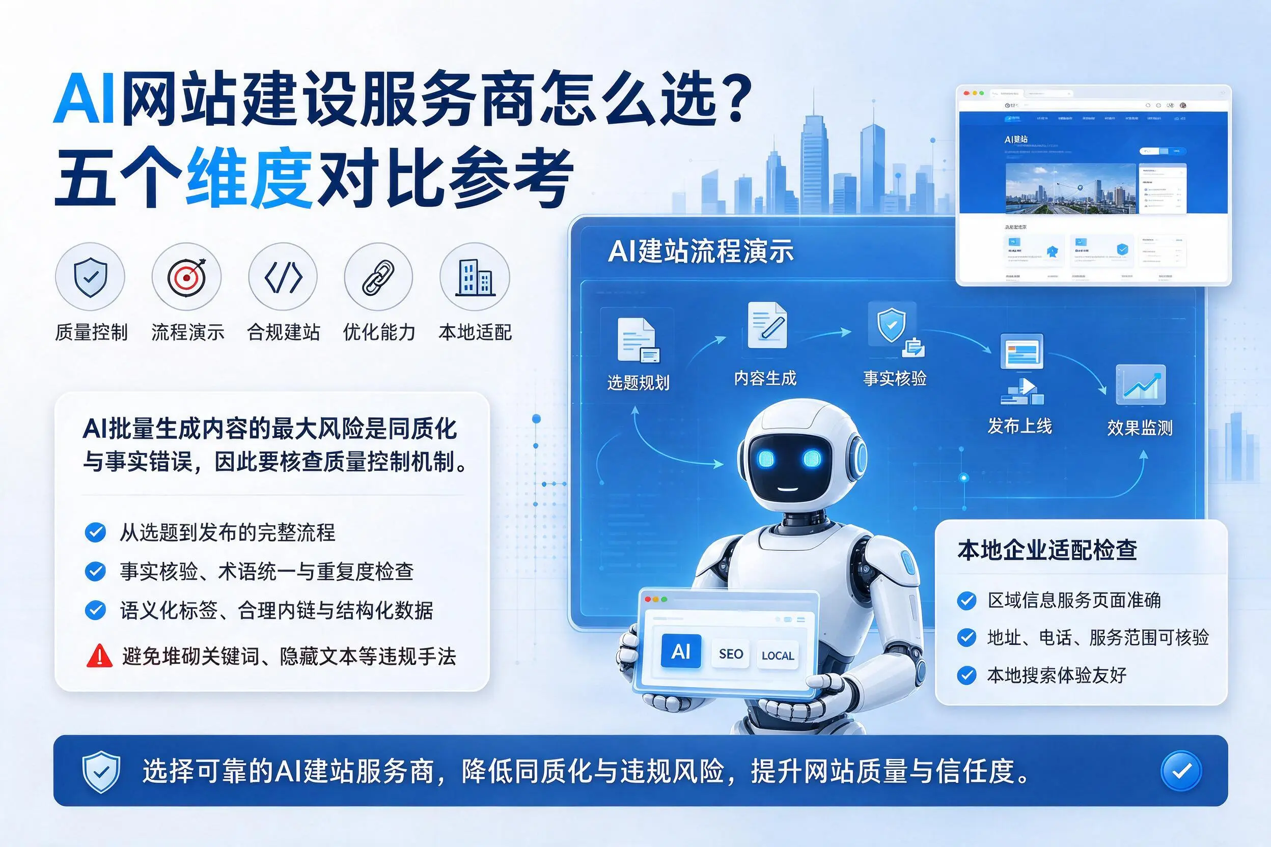 开封AI网站建设服务商怎么选?五个维度对比参考