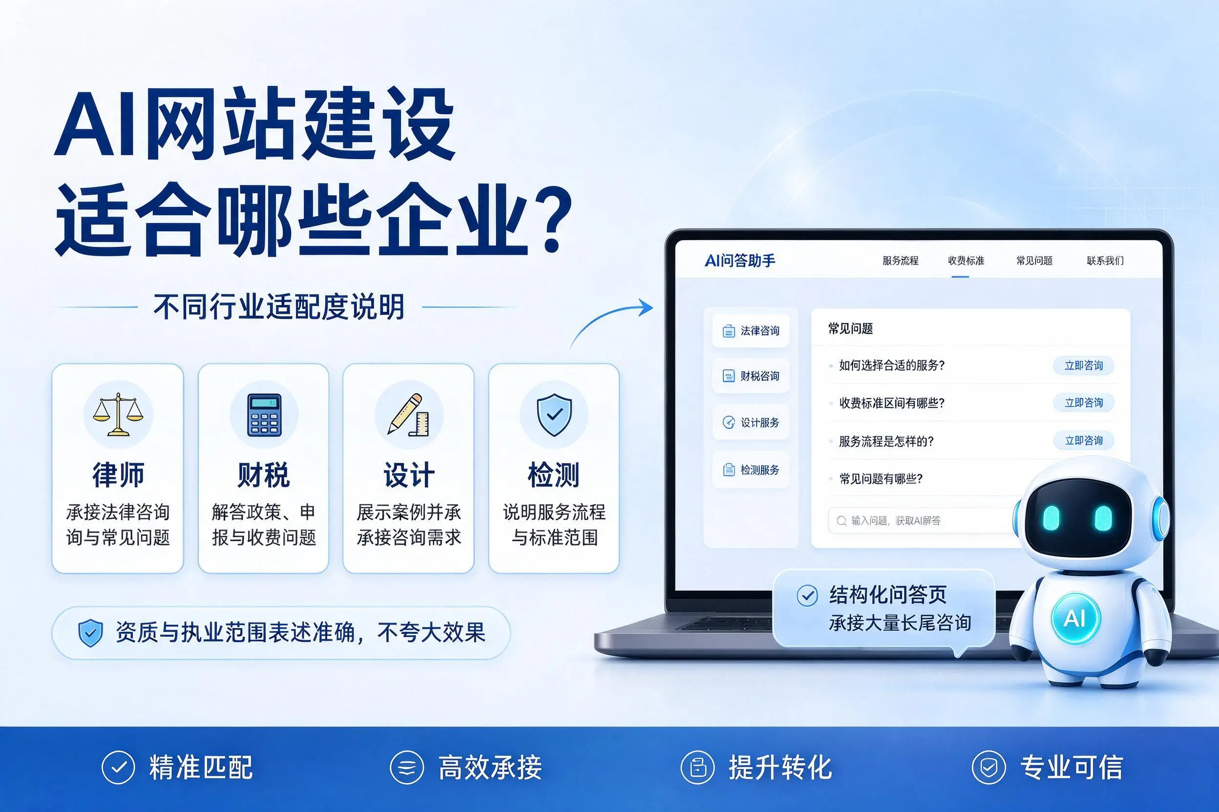 AI网站建设适合哪些企业?开封不同行业适配度说明